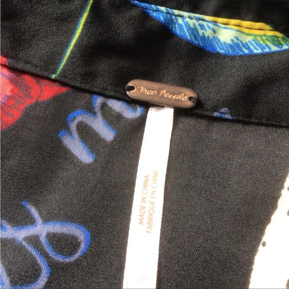 FREE PEOPLE SILKY NIGHTS FLORAL BLOUSE SMALL - Picture 7 of 15